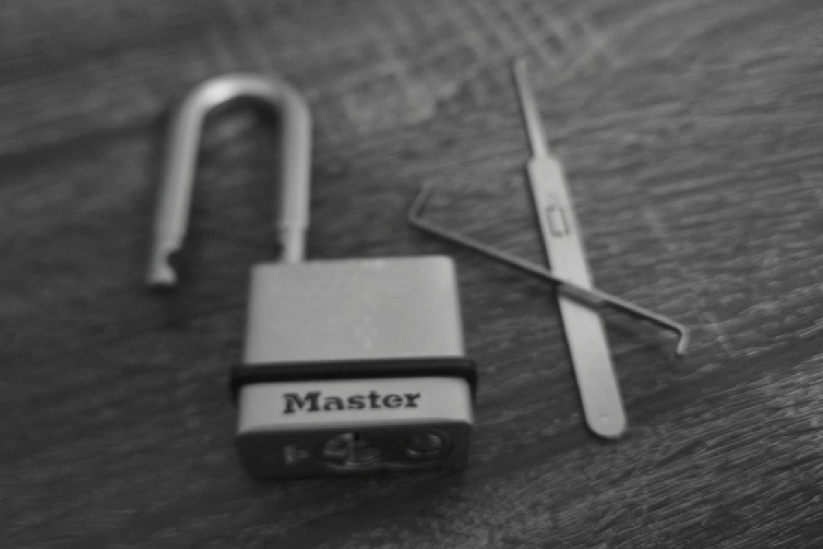 Blurry image of the Master Lock Model
M530