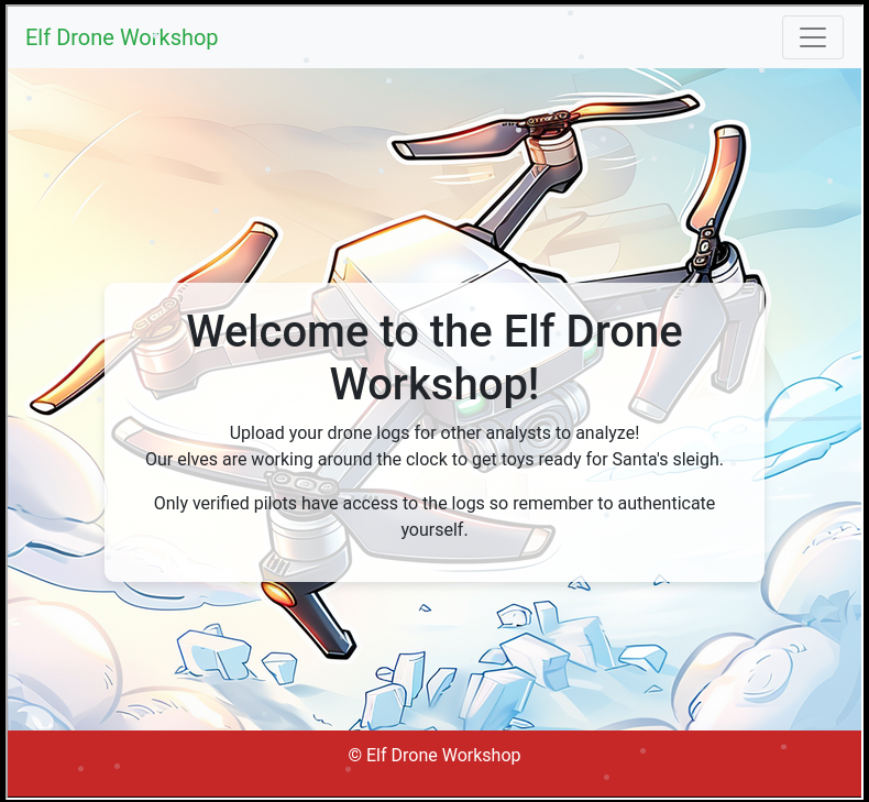 home page for drone path web app