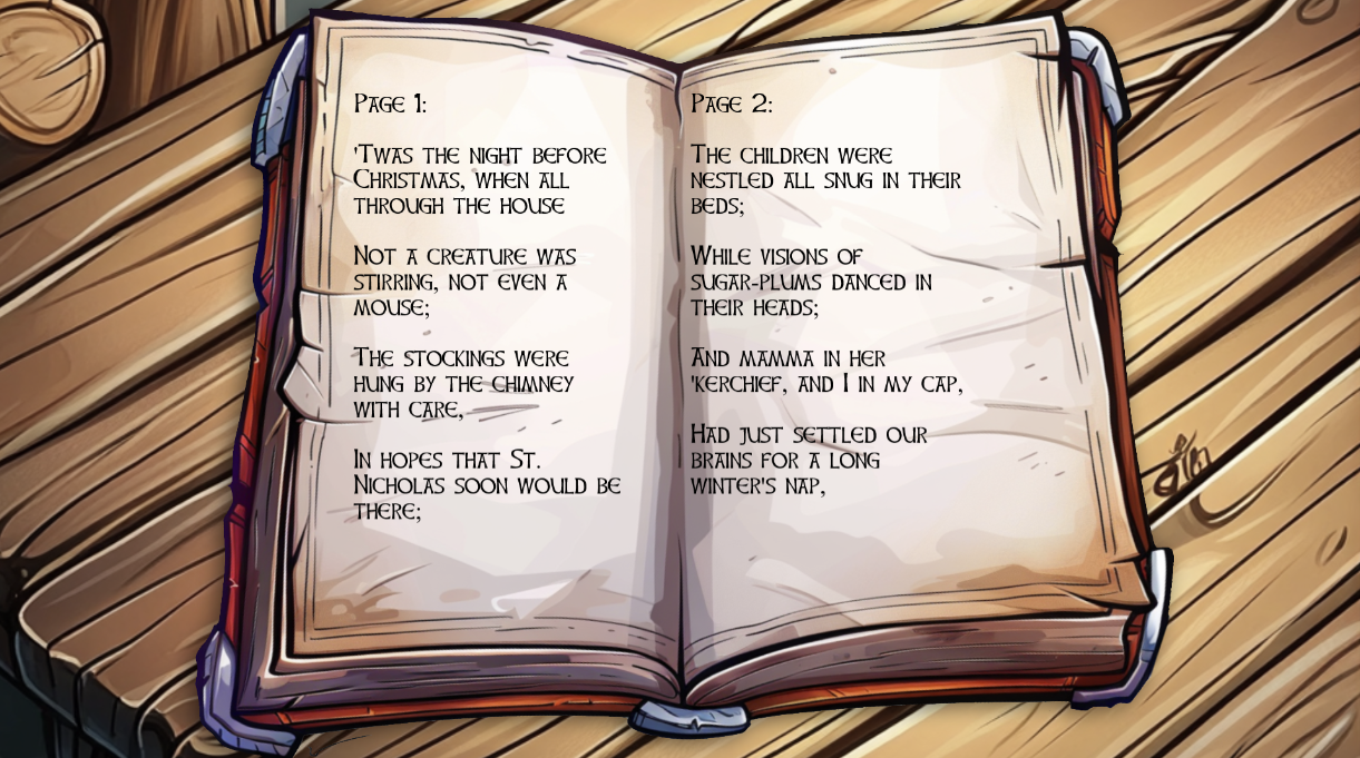 Image of page 1 and 2 of the Frosty Book.