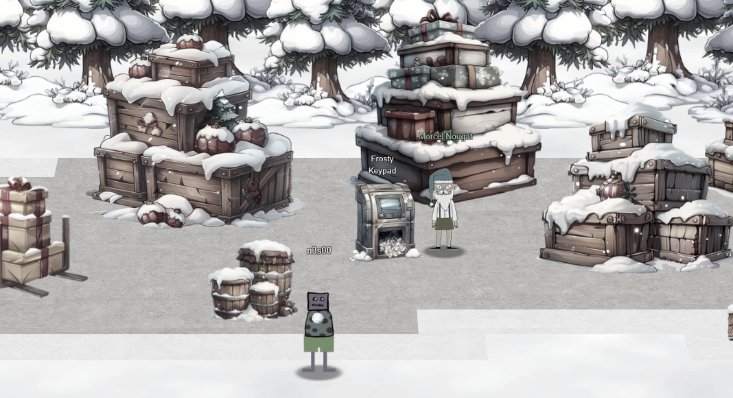 Image of the Frosty Keypad in the North Pole.