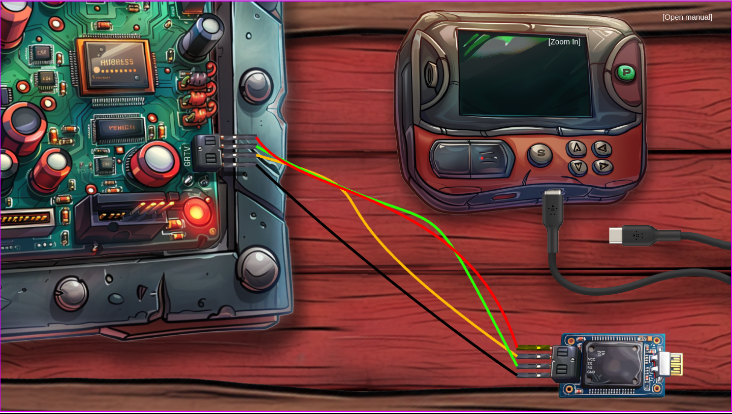 Image of hardware hacking 101 part 1 with connected pins